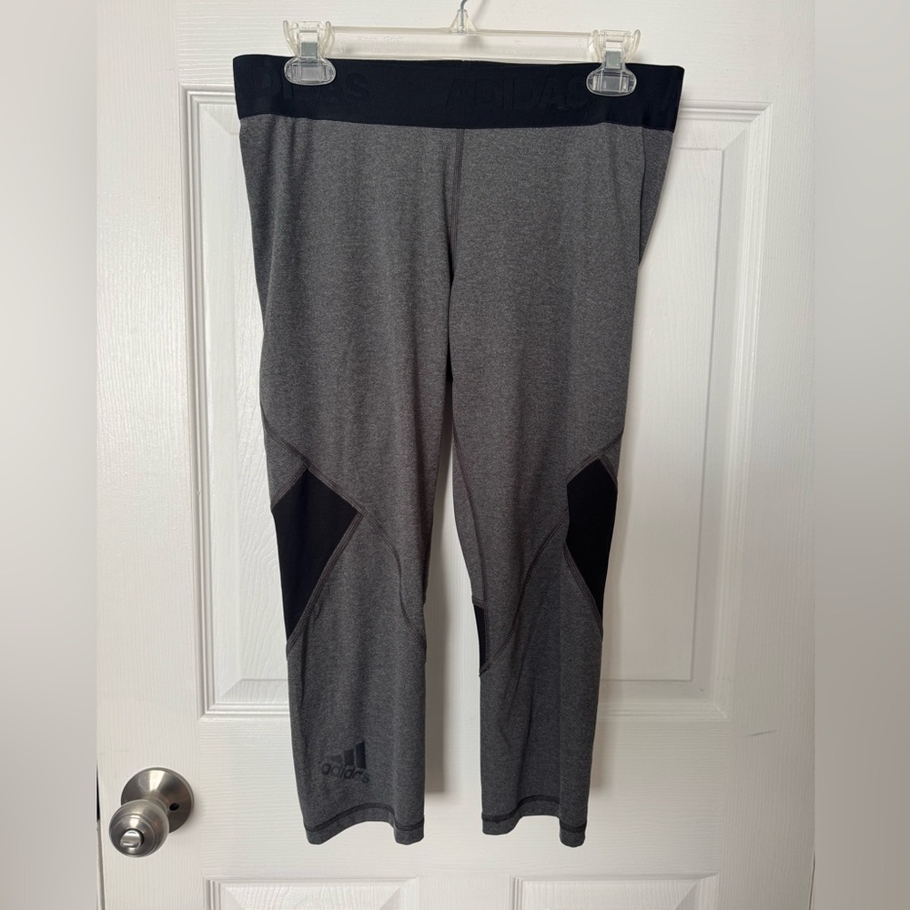 Adidas Women’s Charcoal and Black Leggings